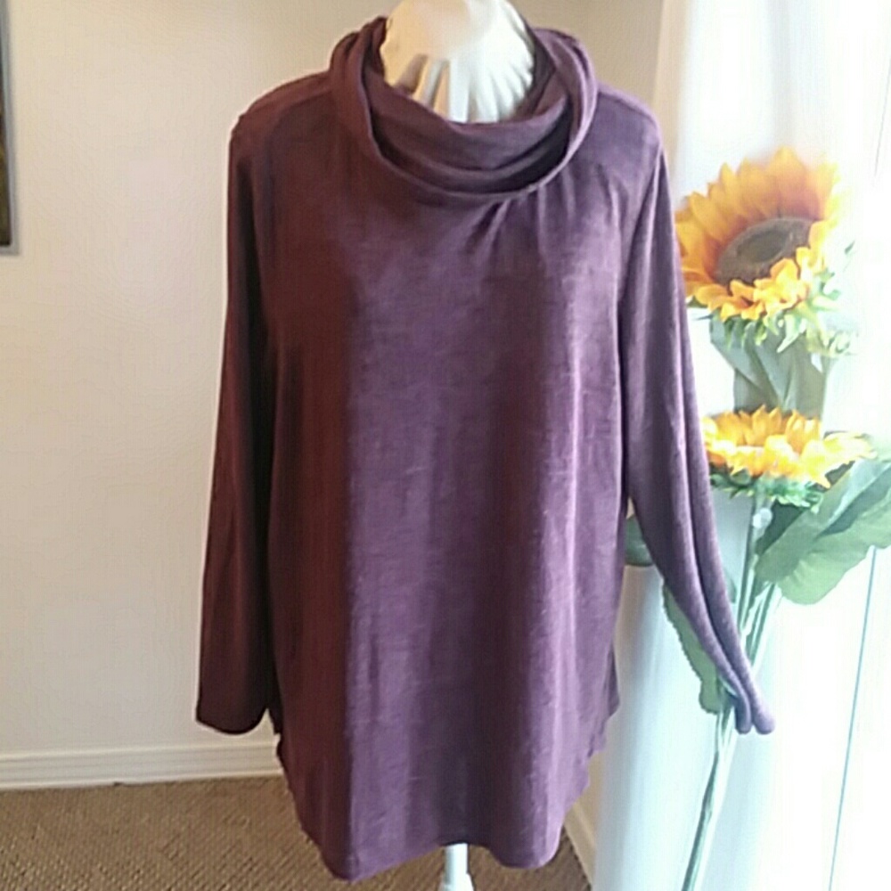 Lisa Rinna XL longsleeve maroon sweater tunic